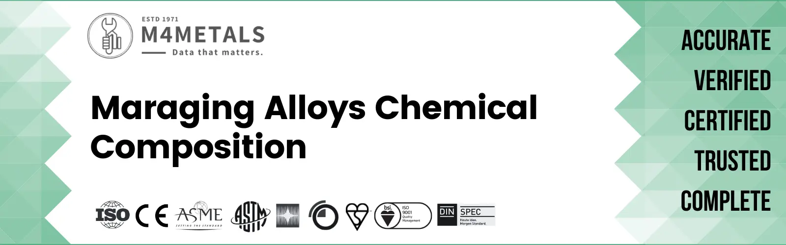 Maraging Alloy Chemical Composition