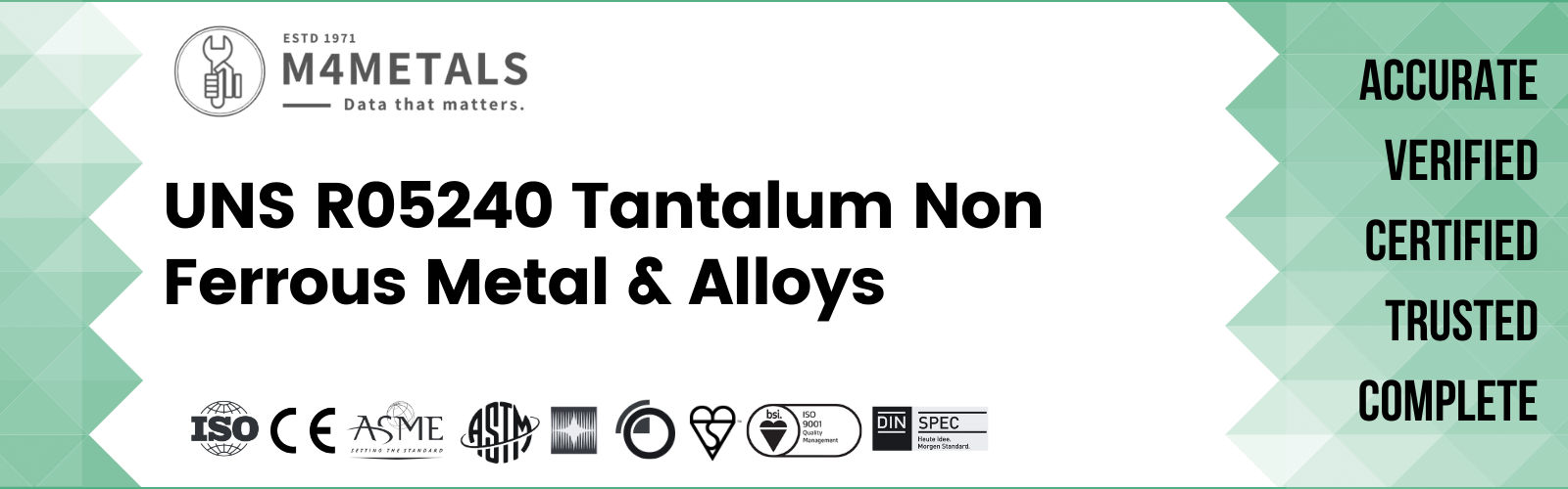 Tantalum UNS R05240
