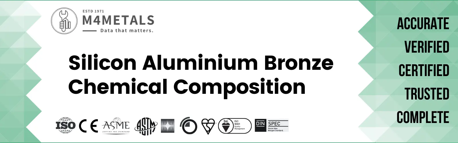 Silicon Aluminium Bronze Chemical Composition
