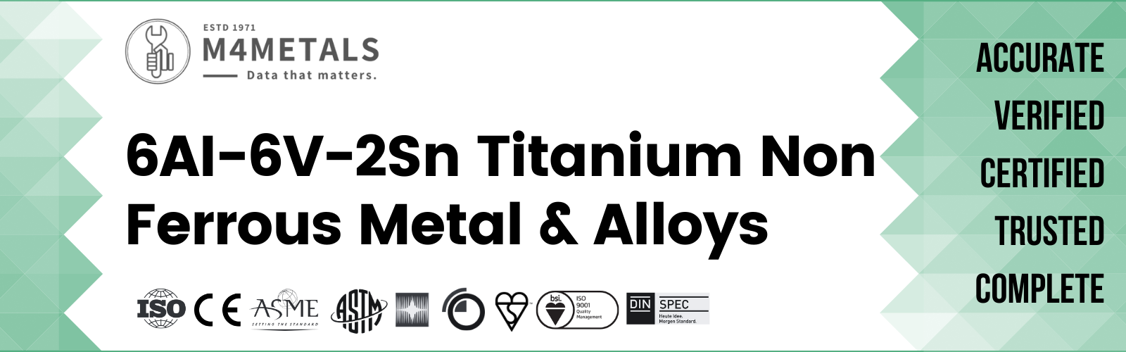 6Al-6V-2Sn Titanium Alloys